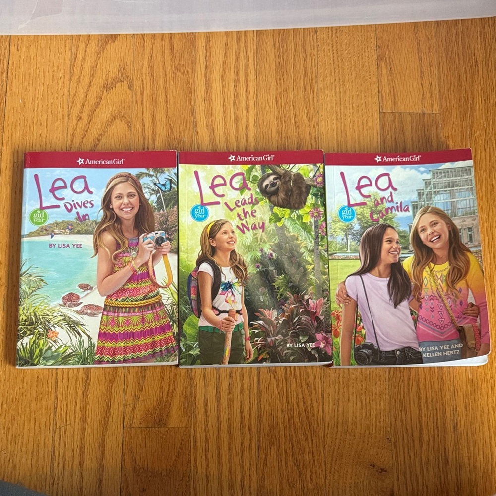 American Girl Lea Adventure Book Set - Pink, Green, Purple Covers